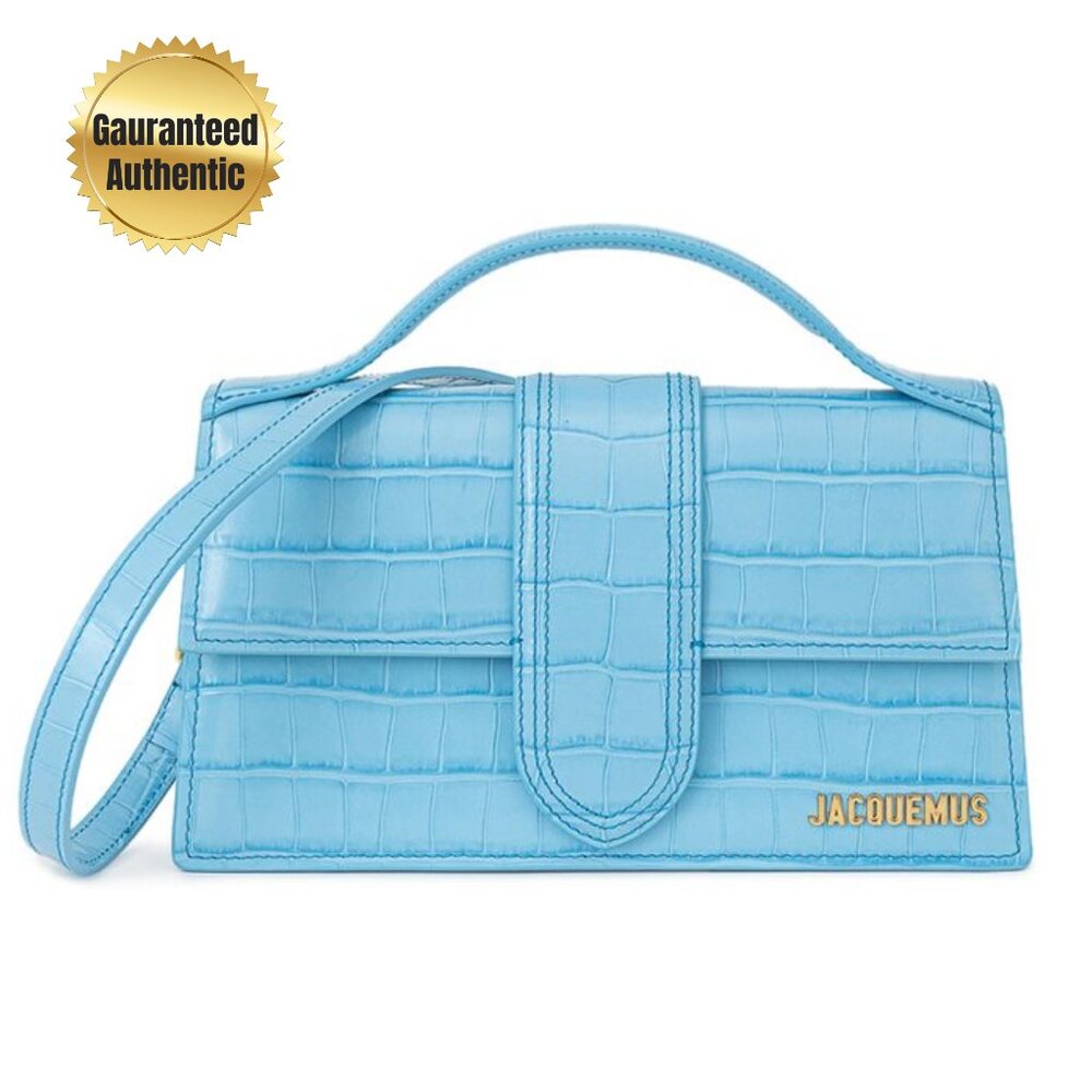 Jacquemus Light Blue Leather Handbag